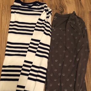Two size small long sleeve shirts